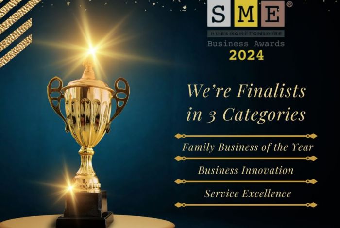 Celebrating Triple Nomination at the SME Northamptonshire Business Awards